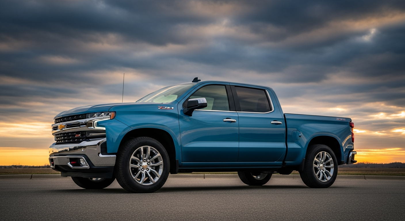 Blue 2026 Chevy Silverado 1500 Custom — Deal Drvn client saved $13,923