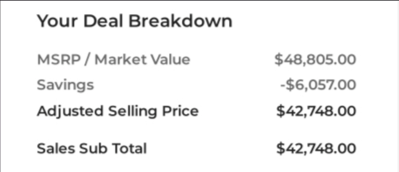 Real Deal Drvn client deal sheet